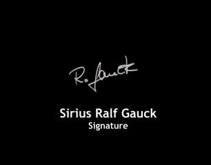 Sirius Ralf Gauck Signature
