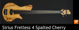 Sirius Fretless 4 Spalted Cherry