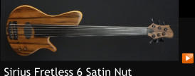 Sirius Fretless 6 Satin Nut