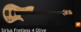 Sirius Fretless 4 Olive